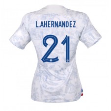 Frankrike Lucas Hernandez #21 Bortatröja Dam VM 2022 Korta ärmar